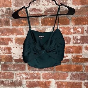 Green crop top